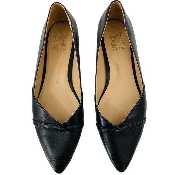 Naturalizer Shoes - Naturalizer Black Leather Pointed Toe Ballet Flats Women’s US 8 Comfort Shoes